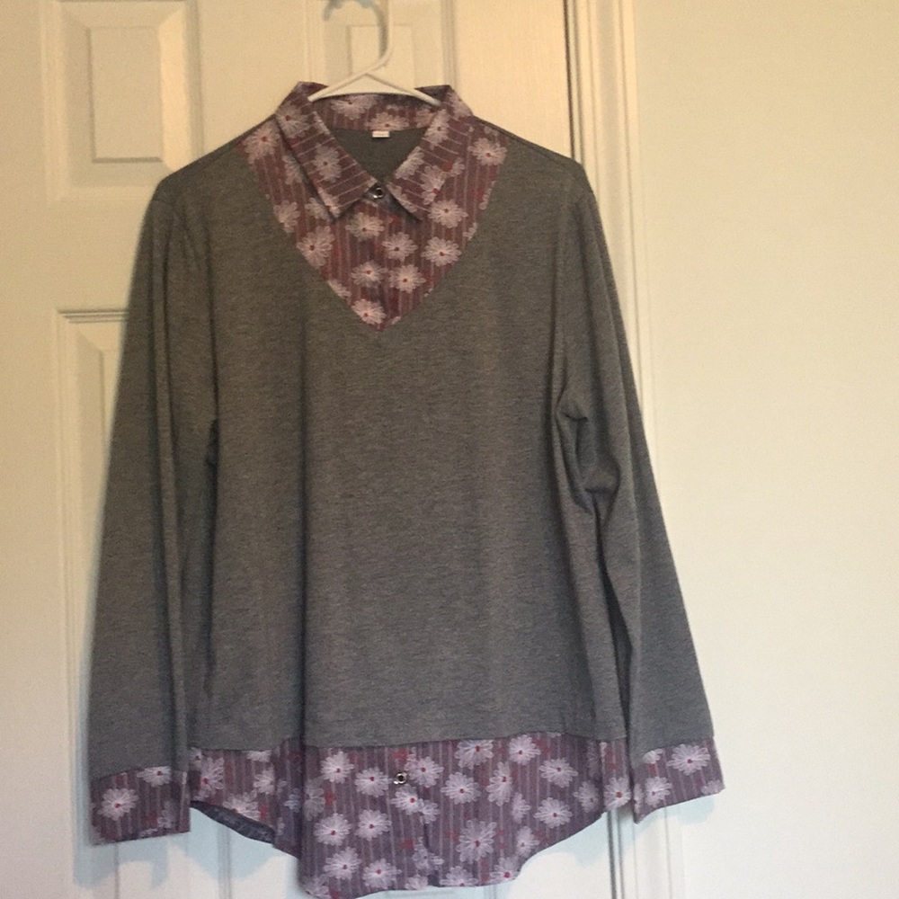Top with layered look.